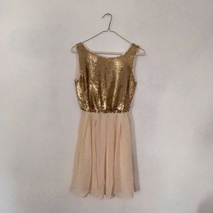 Gold sand sequins dress✨